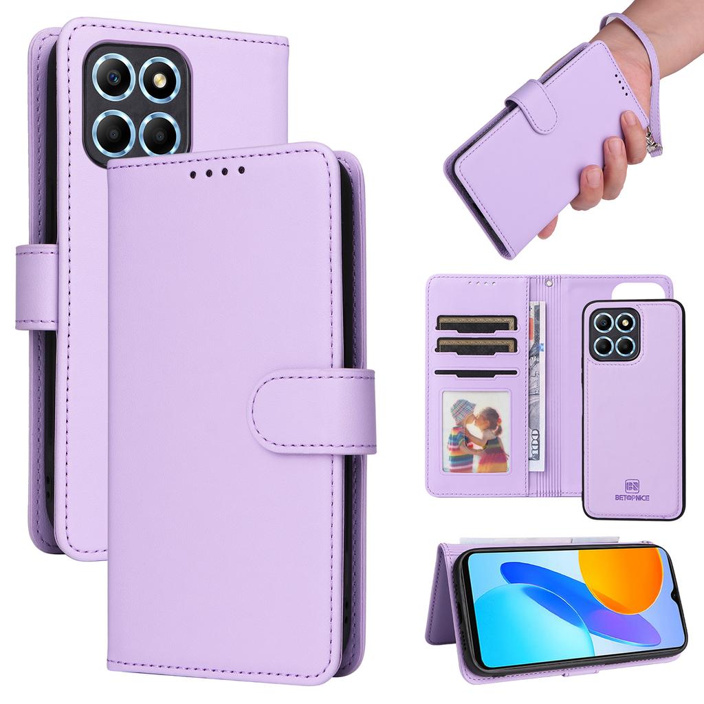 For Honor X8 5G/X6 4G/Play6C 4G/X6s 4G/70 Lite/X8a 5G Magnetic Case BETOPNICE Detachable PU Leather Phone Cover with Strap