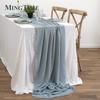Table Runners Rustic Cotton Gauze Dining Burlap Retro Burr Texture Vintage Wedding Supplies Linen Home Christmas Decorations