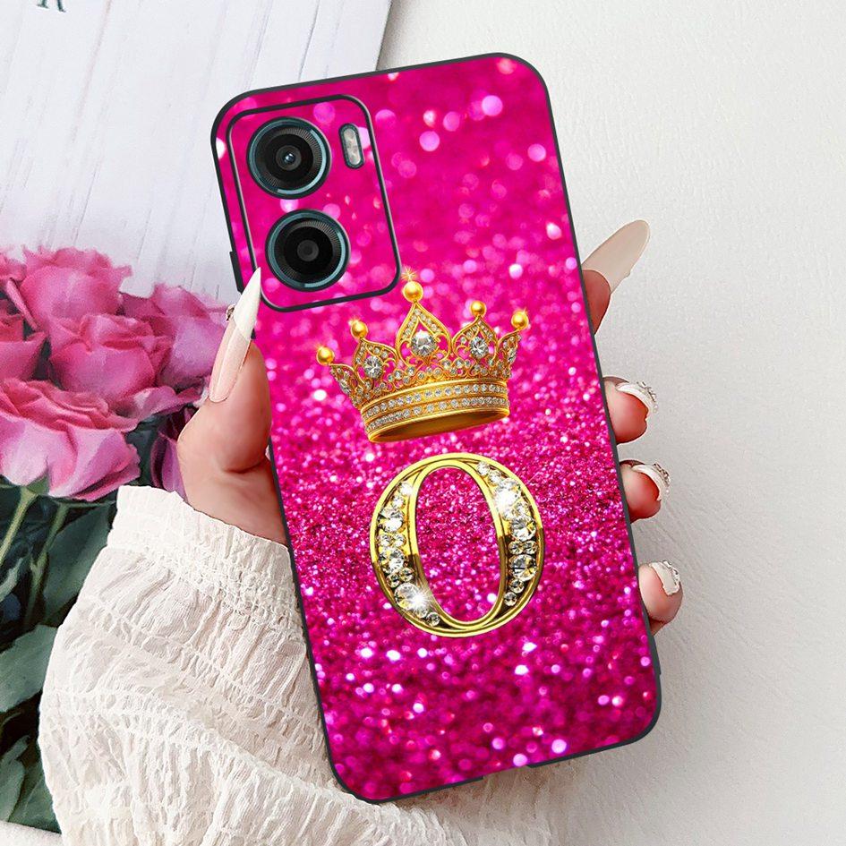 For Motorola Moto G05 Case Moto E15 Cover Fashion Initial Letters Black Silicone Soft Cover For MotoG05 G 05 MotoE15 E 15 Bumper