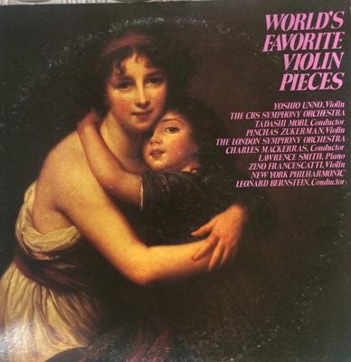 LP Record YOSHIO UNNO PINCHAS ZUKERMAN ZINO Worlds Favorite Violin Pieces FCCA65 CBS SONY Japan Classical Used