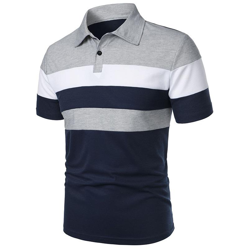 Мужские рубашки поло в полоску Пике с коротким рукавом — фото 8