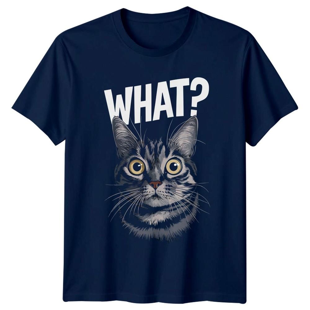 What TShirt Funny Surprised Cat Pet Humor Birthday Gift For Him And Her