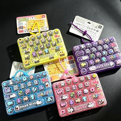 Auf Lager 26 Gitter Tastenkappe Clicker Anti-Stress Fidget Tastatur Schlüsselanhänger Dekompressionstaste Cartoon Hand Entspannung Partygeschenk Geschenk