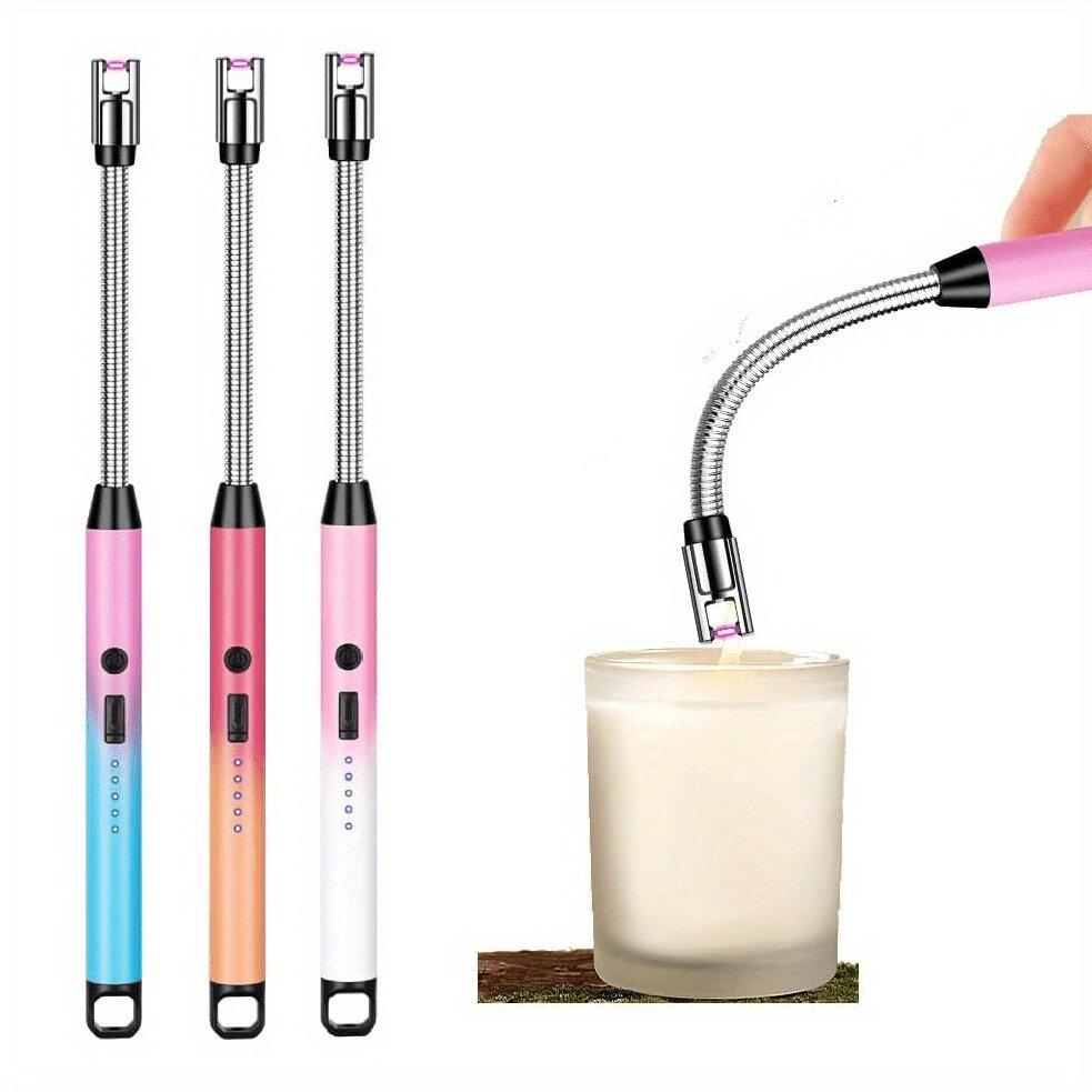 3PCS/Set Gradient Color No Flame 360 Degree Rotating Lighter, Aromatherapy Candle Stove Igniter Electric Lighter,cool Lighter