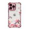 Pink rose bracelet is suitable for Apple 17 mobile phone case iphone15promax electroplating 16 soft silicone 14 anti-drop.