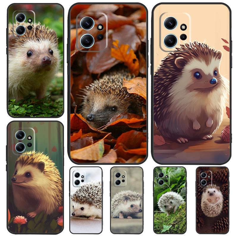 Cute Little Hedgehog Case For Xiaomi Redmi Note 12 11 10 8 9 Pro 9S 10S 11S 12S Cover For Redmi 12 9C 10C 12C