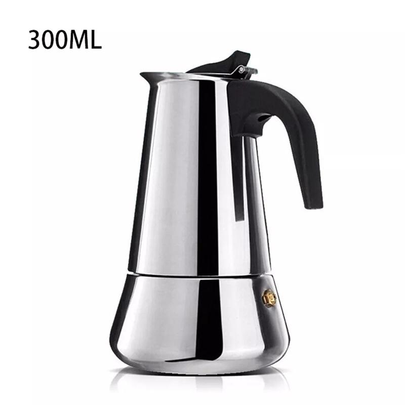 4/6 Cups Stainless Steel Italian Top Moka Espresso Cafeteira Expresso Percolator Stovetop Coffee Maker Moka Pot