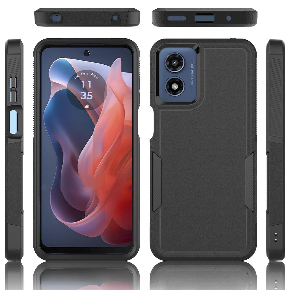 New TPU/PC Case for Motorola Moto G Play 2024 / G Play 2023 Shockproof Phone Cover Armor Shell Dual Layer Protection Funda Capa