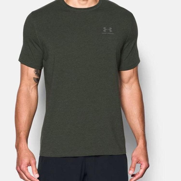 Under Armour Training Breathable Quick-Dry Straight-Cut T-Shirt Men Tops Gray-Green 1257616-358