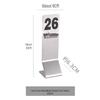 Qianxing Large 3D Stainless Steel Table Number Plates (Set of 5)