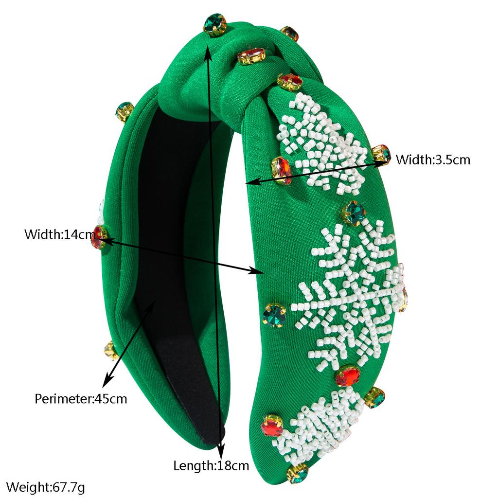 Female Knot High Headtop Christmas Snowflake Headband