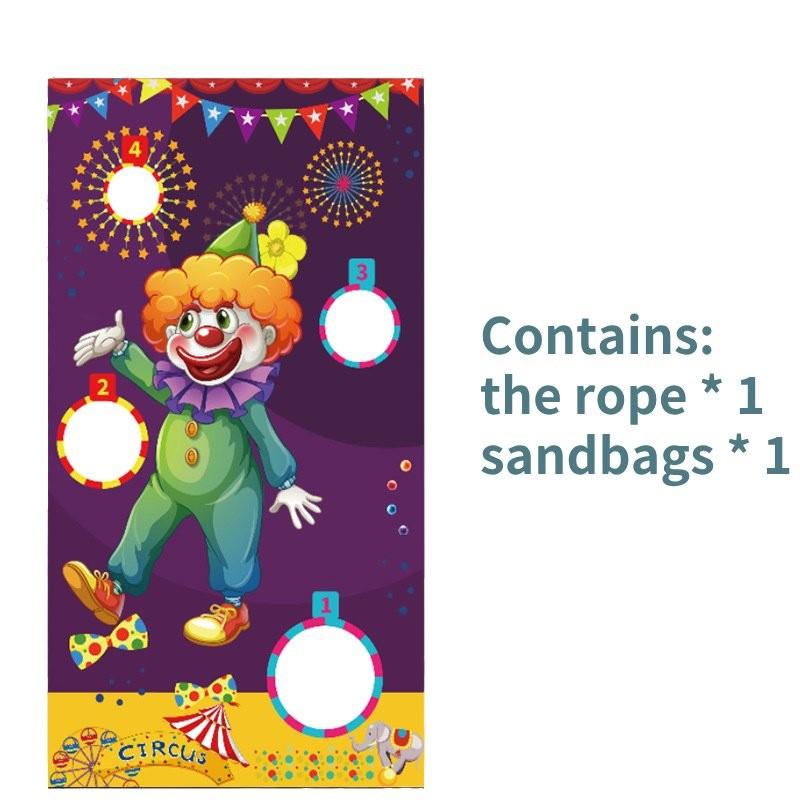 

Игра Бросание Мешочков с Фасолью Веселая Игра для Вечеринки в Помещении и на Открытом Воздухе Подарок Детям Игрушка для Бросания Purple Clown