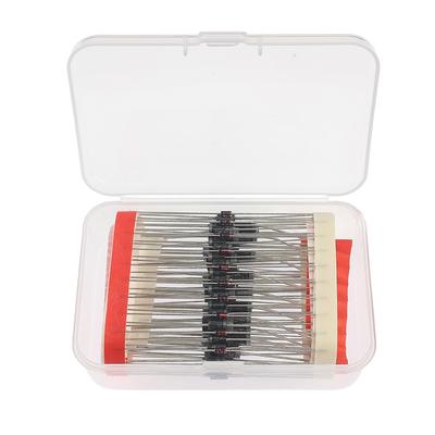 100 Stück Schottky-Diode, 8 Werte, Dioden-Kit-Box 1N4007 1N4148 1N5819 1N5408 1N5822 1N5399 FR107 FR207 Gleichrichter-Schaltdiode