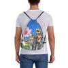 Custom D-Digimons Drawstring Bags for Shopping Yoga Backpacks Men Women Cartoon Sports Gym Sackpack
