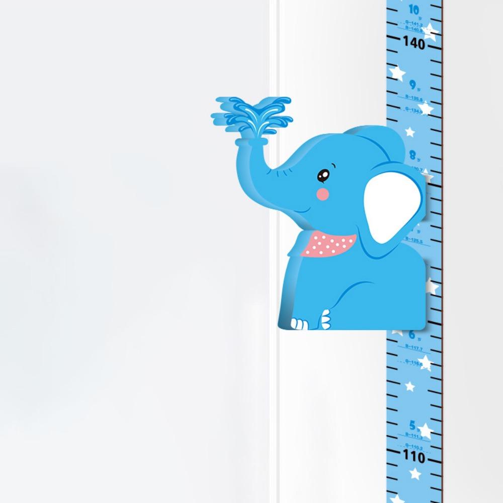 Removable Elephant Height Ruler Cute Wall Sticker Growth Chart  Bedroom