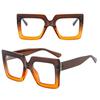 Oversized Frame Anti-Blue Light Glasses Transparent Plain Glasses Ins Square Eyeglasses  Computer