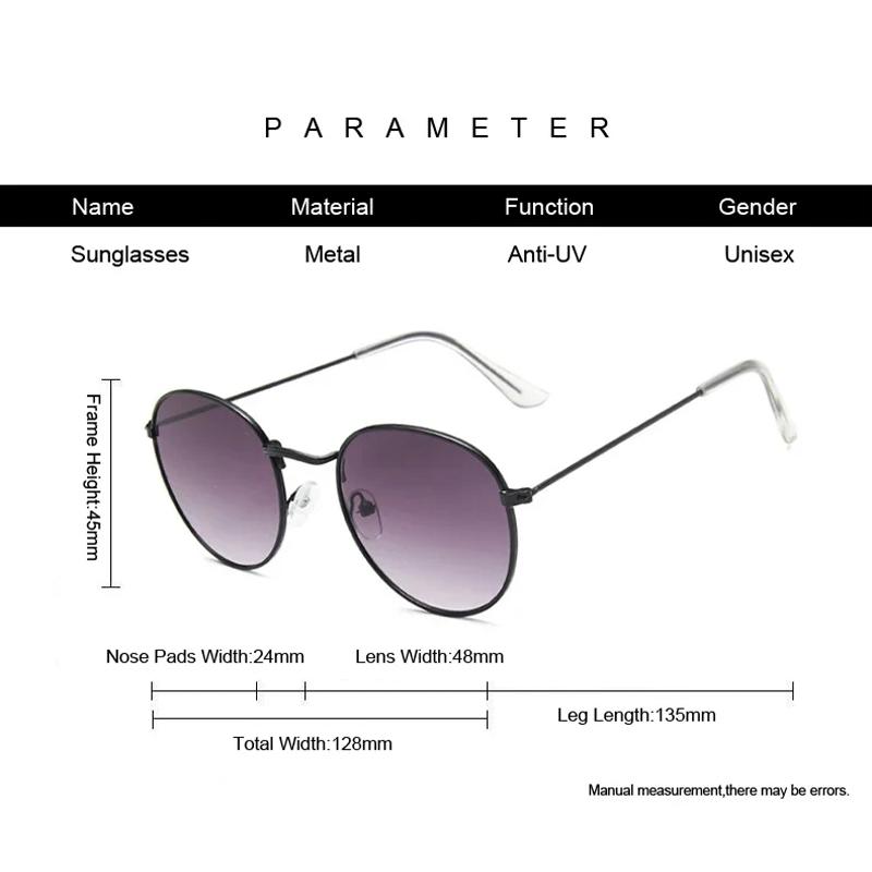 Vintage Kleine Runde Sonnenbrille Frau Klassisch Retro Markendesign Sonnenbrille Mann Spiegel Mode Damen Schattierungen Lunette De Soleil