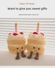 British Cute Animal Birthday Cake Plush Toy - Soft Doll Gift for Baby & Kids