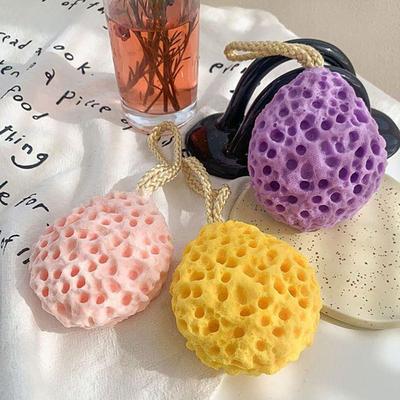 Portable Soft Sponge Bath Ball Honeycomb Candy Color Massage Brush . Exfoliating Shower Puff Bathroom
