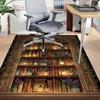 1 Stück Bücherregal Bibliothek Rutschfester Teppich für Büro & Wohnzimmer & Schlafzimmer & Esszimmer - Flachgewebe Maschine-O346