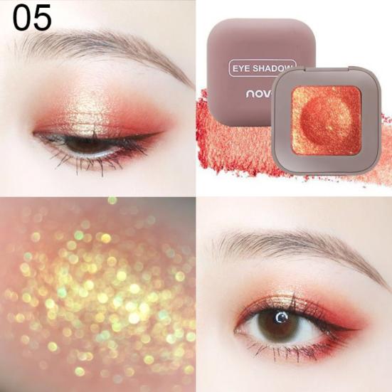 Enkel farge vanntett perleskimrende fingertupp øyenskygge Glitter Powder Makeup