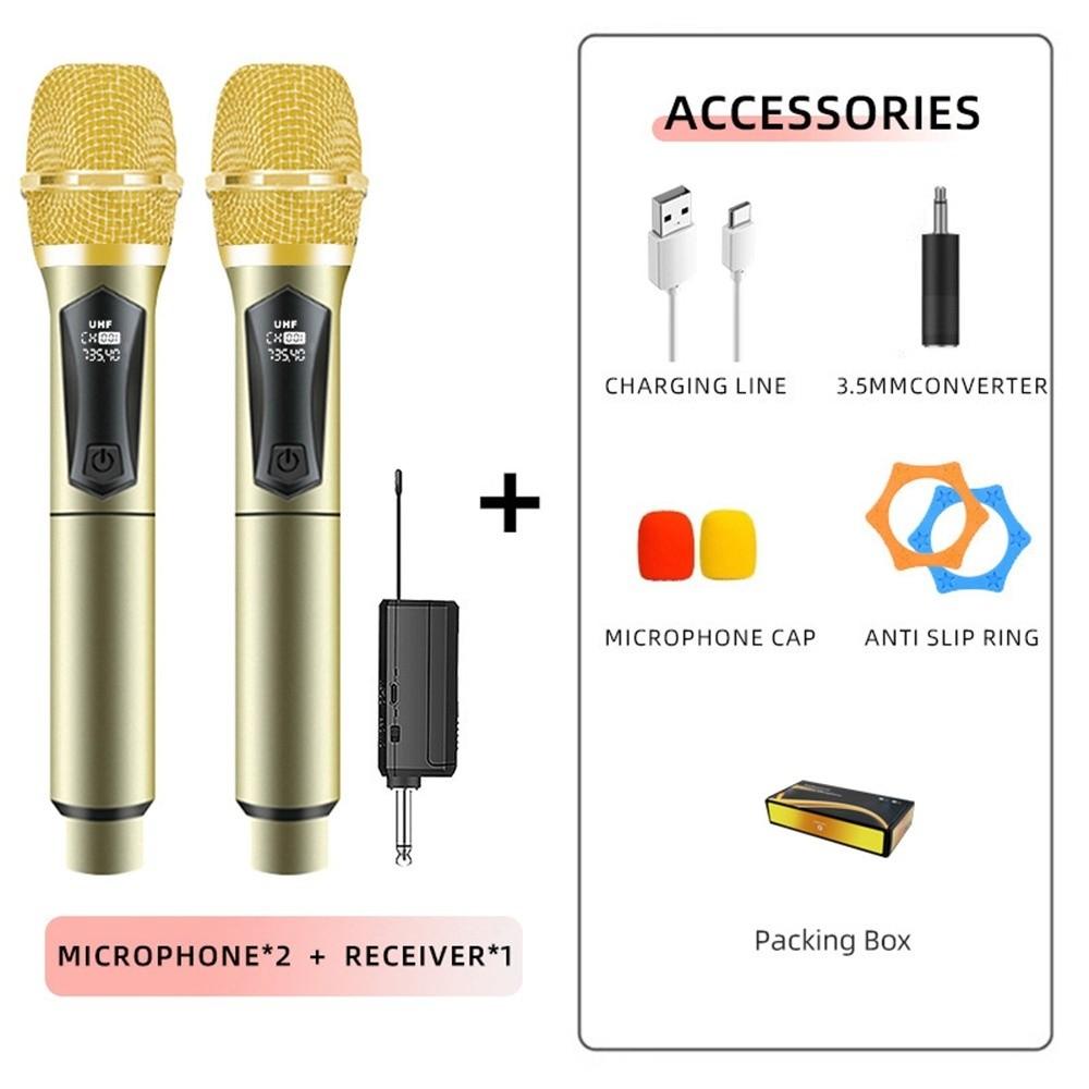 2 Channels Karaoke Mic Micphone Clear Sound Condenser Microphone  Karaoke Singing
