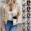 Women's Vintage Casual Solid Color Print Autumn Winter Long Sleeve Jackets & Coats