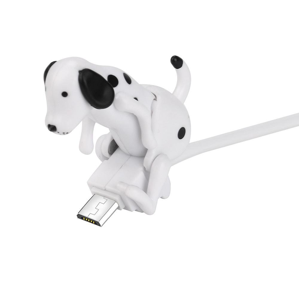Mini Cute Humping Spot Dog Toy Smartphone Cable Charger Data 1M Charging Line for Android Device Por
