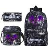 Murder Anime Peripheral Printed Children's School Bag Set Cross-border Leisure Student Backpack Three-piece Set