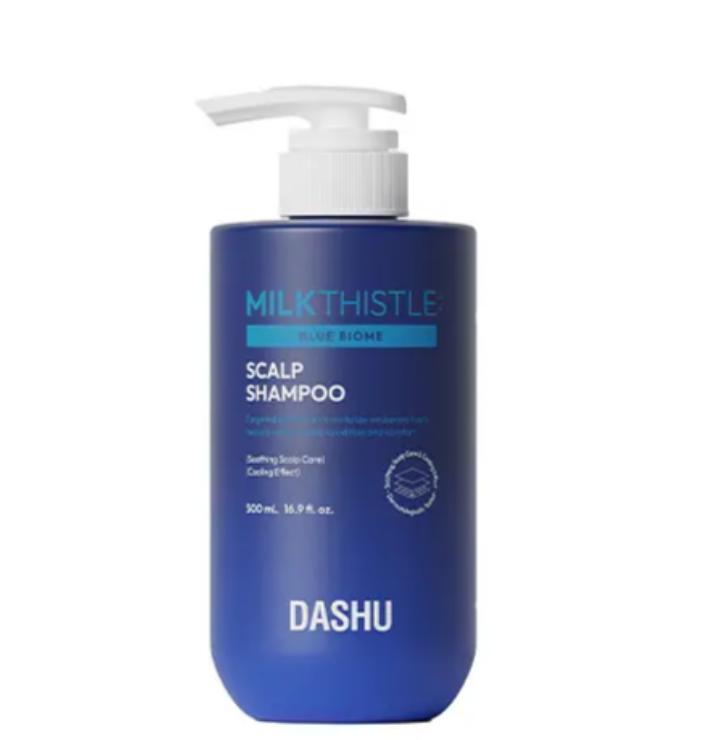 DASHU Daily Milk Thistle Bluebiome Scalp Shampoo for Oily & Sensitive Scalp 500ml 1 ea