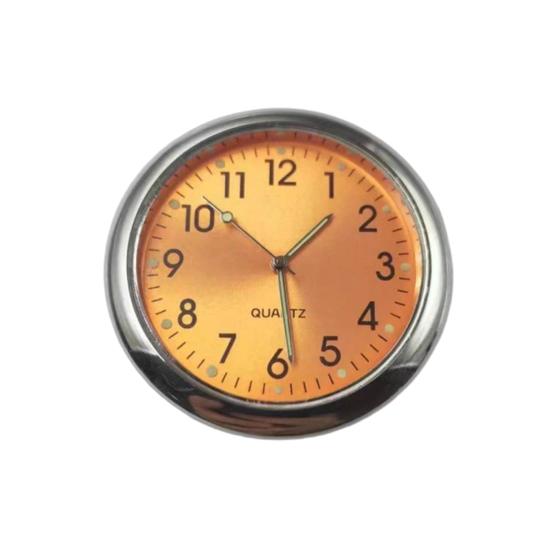 

Автомобильные часы 40 мм, металлический сплав, декор приборной панели со светящимся циферблатом, мотоциклетные часы для велосипеда, лодки, дома, автомобиля оранжевый