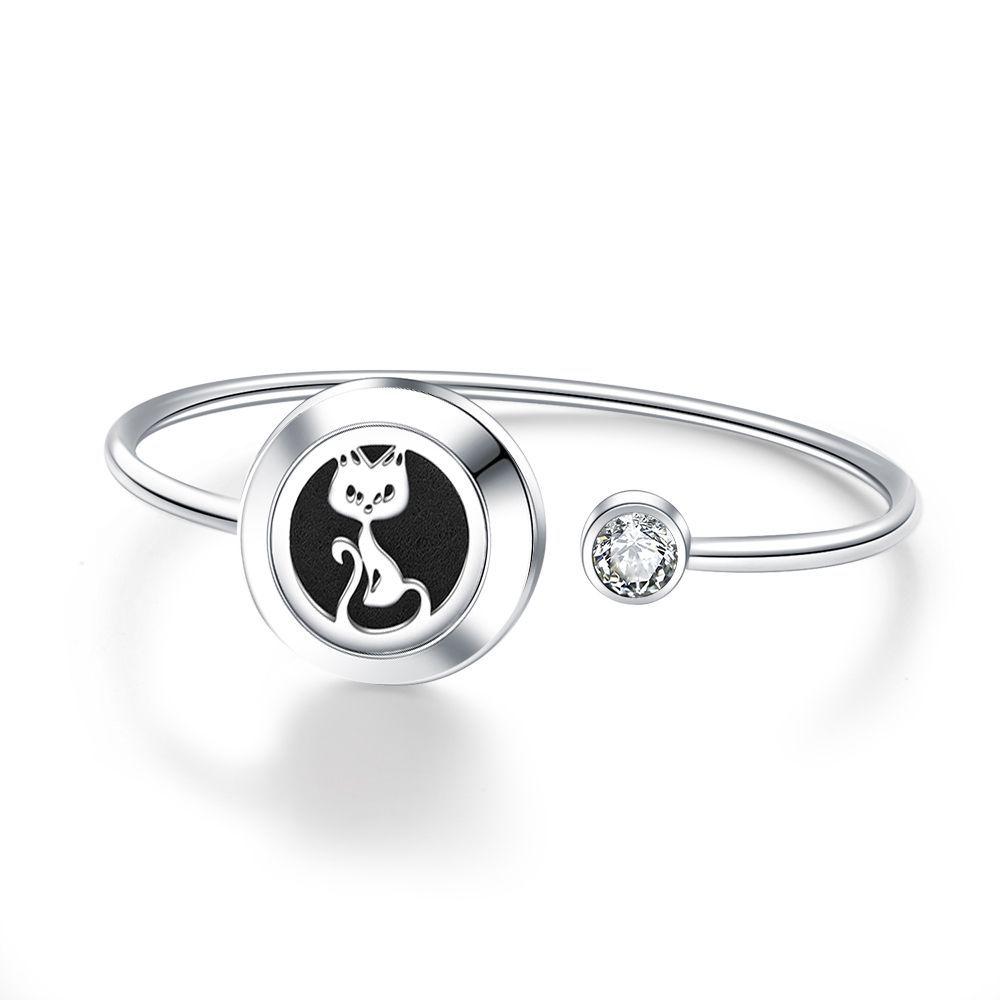 Tree of Life Aromatherapy Diffuser Bracelet - Rotating Hollow Design, Alloy & Stainless Steel, Non-Magnetic Couples Bracelets