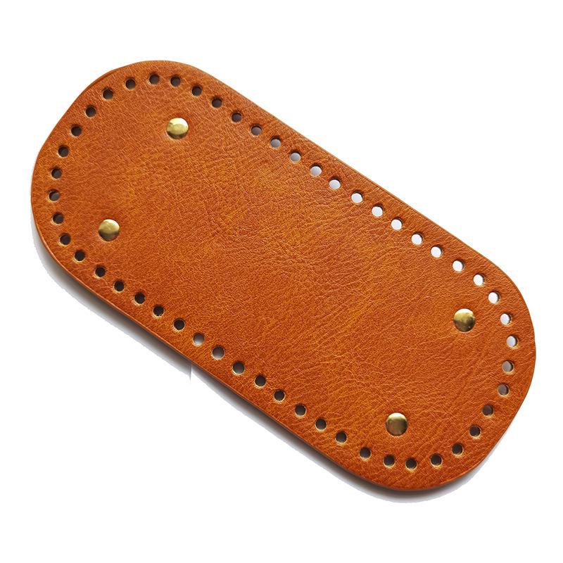 Oval Leather Crochet Bag Base - Hardened Handmade DIY Woven Bag Bottom Plate
