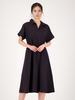 ACUD Collar Neck Half Sleeve Dress_Black