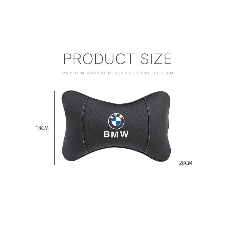 Car Neck Pillow Leather Breathable Soft Headrest Stickers For BMW 50th F30 F40 F10 E90 X2 F20 E60 E87 M E92 X3 X1 X6 E30 E34 E61 YA1