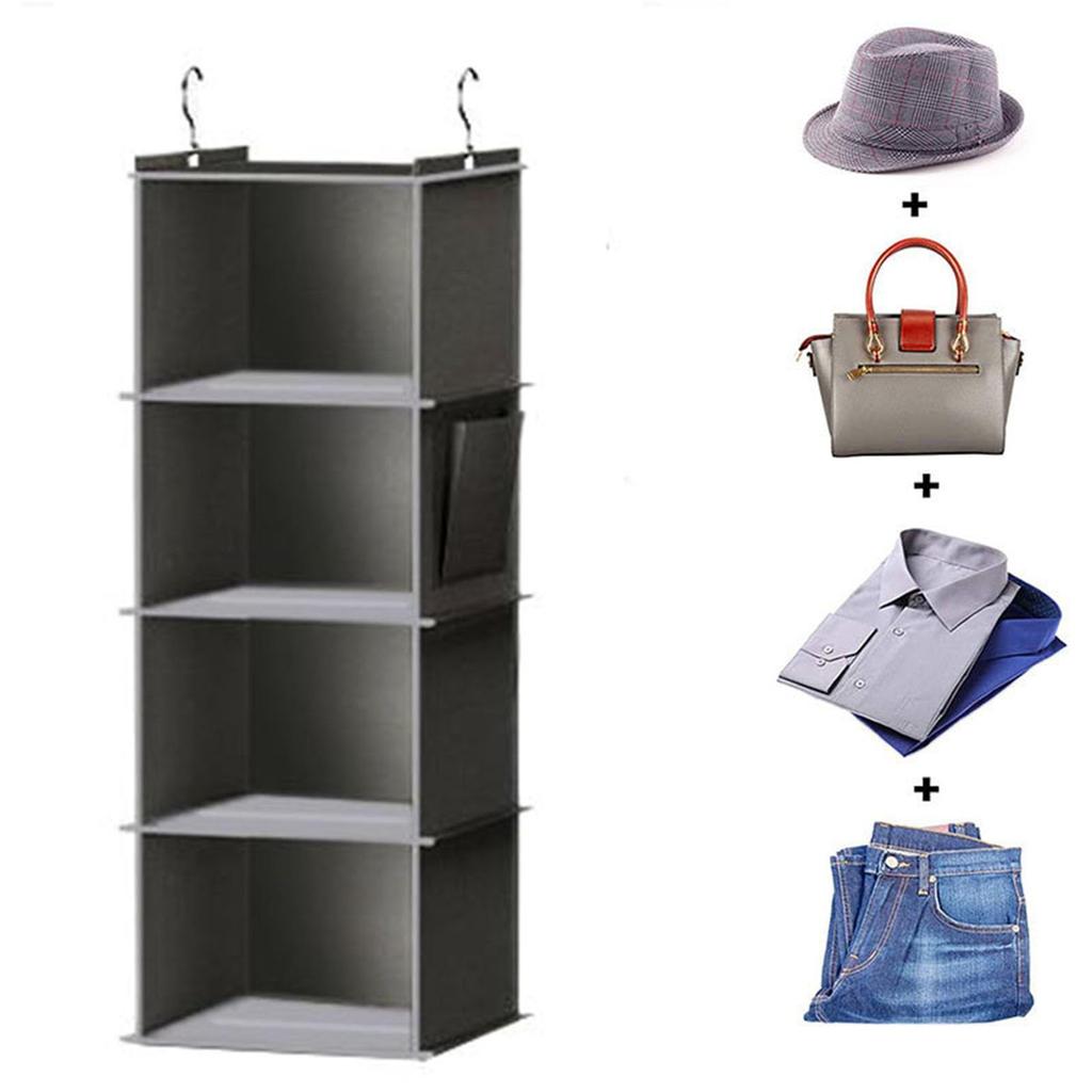 WOVTE Hanging Storage Large Closet Hanging Business Trip Storage Hat and Clothing Easy 86x30x30cm Box, Non-woven Fabric, Foldable, Capacity, Storage,
