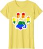 2021 Summer New Print Best Selling Lgbt Ally Furry Pride Rainbow Fursuit Dog Paw Print Tshirt Short Sleeve For Unisex