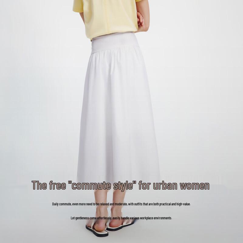 Navigare Women's Pleated A-Line Long Skirt