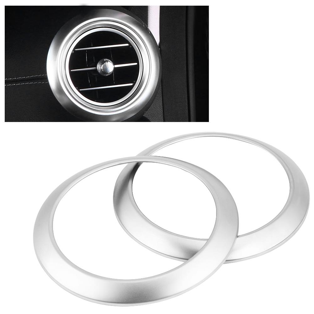 2Pcs Car Side Air Conditioning Vent Ring Frame Cover Trim for Mercedes Benz E Class W213 16 18