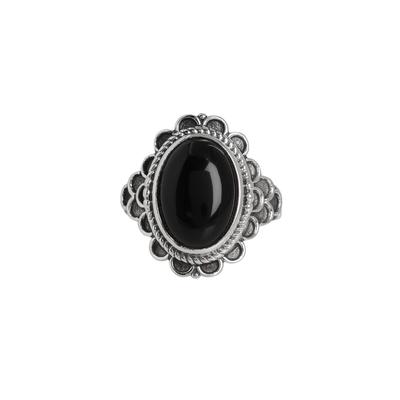 Anello in Argento con Onice Nero, Gioielli con Pietre Preziose, Gioielli Fatti a Mano in Argento Sterling 925, Regalo per Lei, Gioielli da Donna Ar8950