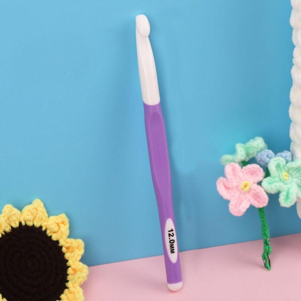 ABS Knitting Needle Soft Handle Crochet Hook Handmade   Household