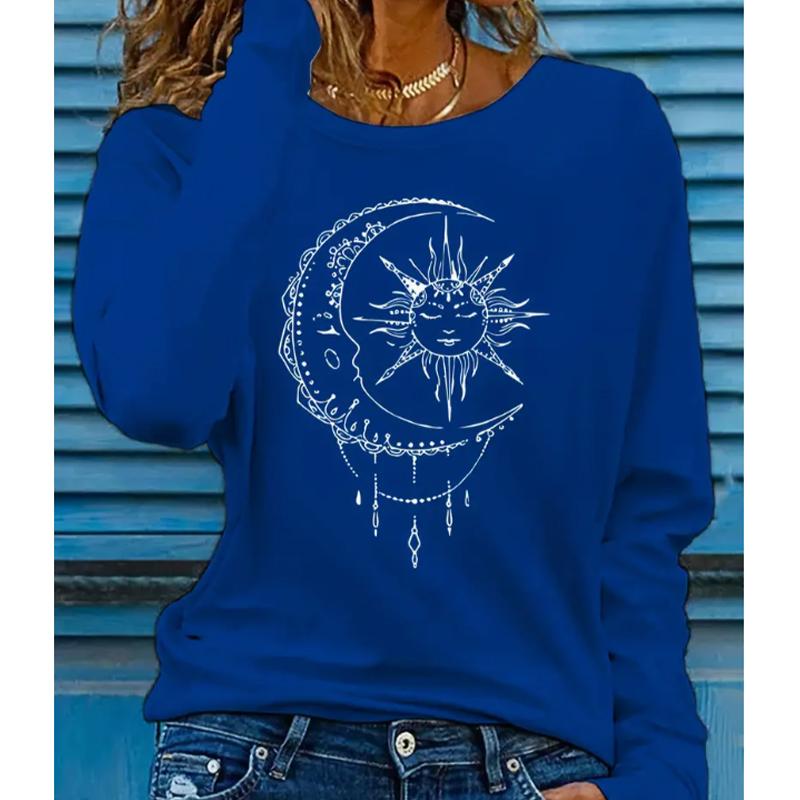 2025 Herbst & Winter Damen Neues Lässiges Rundhals Langarm Oberteil 3D Cartoon Muster