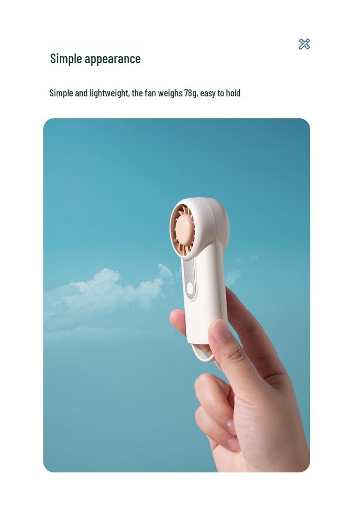 2026 High-Speed USB Rechargeable Handheld Fan: Portable, Five-Speed, Customizable Logo, Strong Wind