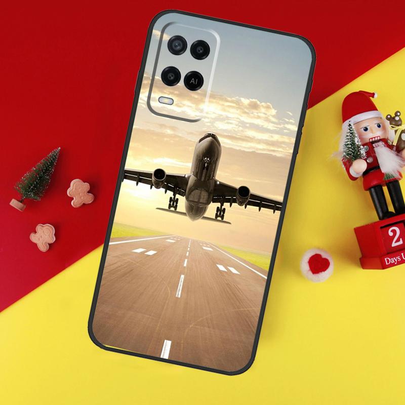 Airplane Plane Aircraft Case For Oppo A5 A6 Pro A15 A57 A17 A54 A74 A94 A76 A16 A96 A40 A60 A80 A18 A38 A58 A78 A98