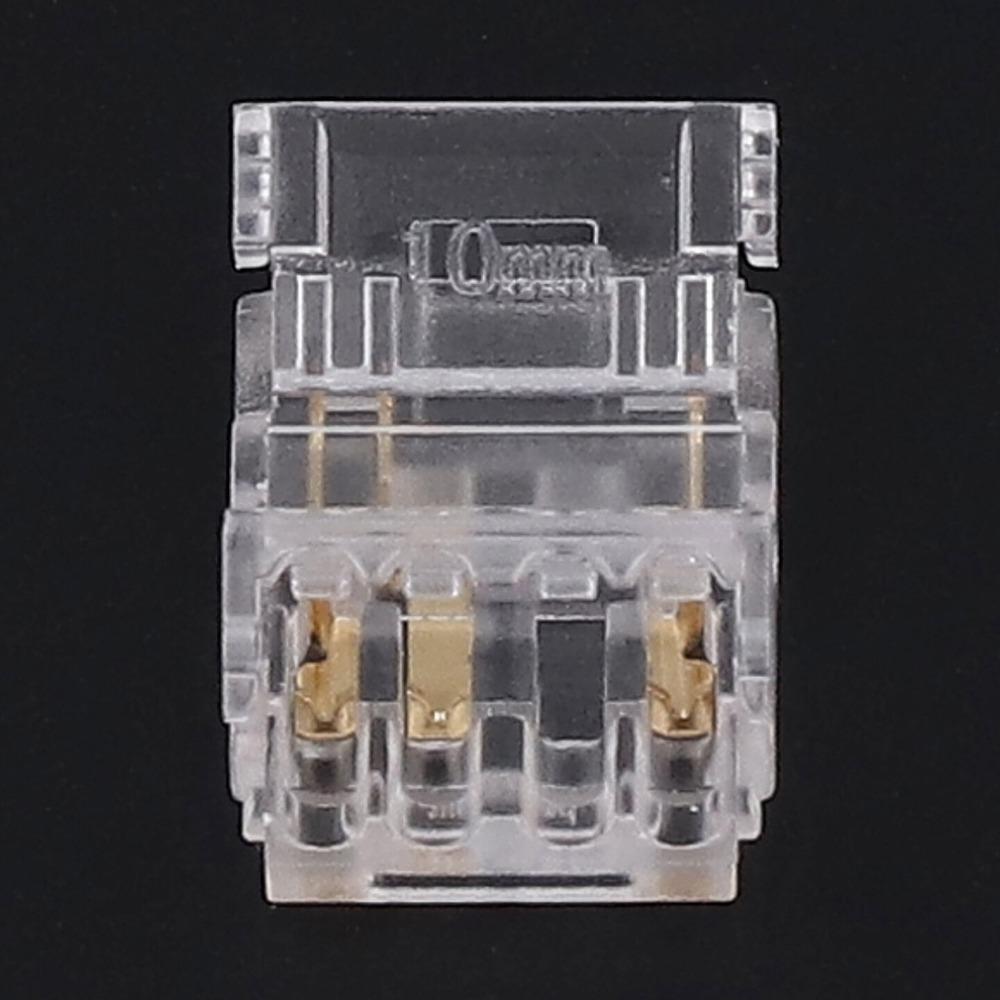 10pcs 10mm COB Light Strip Connectors Transparent LED Strip to Wire Connectors  Office Use