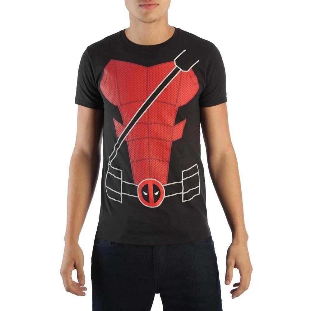 

Marvel Mens Deadpool Suit-Up Costume Cosplay Shirt New M, L, XL 4XL