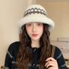 Autumn and Winter Cold and Warm Bucket Hat Fashion Basin Hat Crimped Ear Protection Windproof Thickened Hat Women's