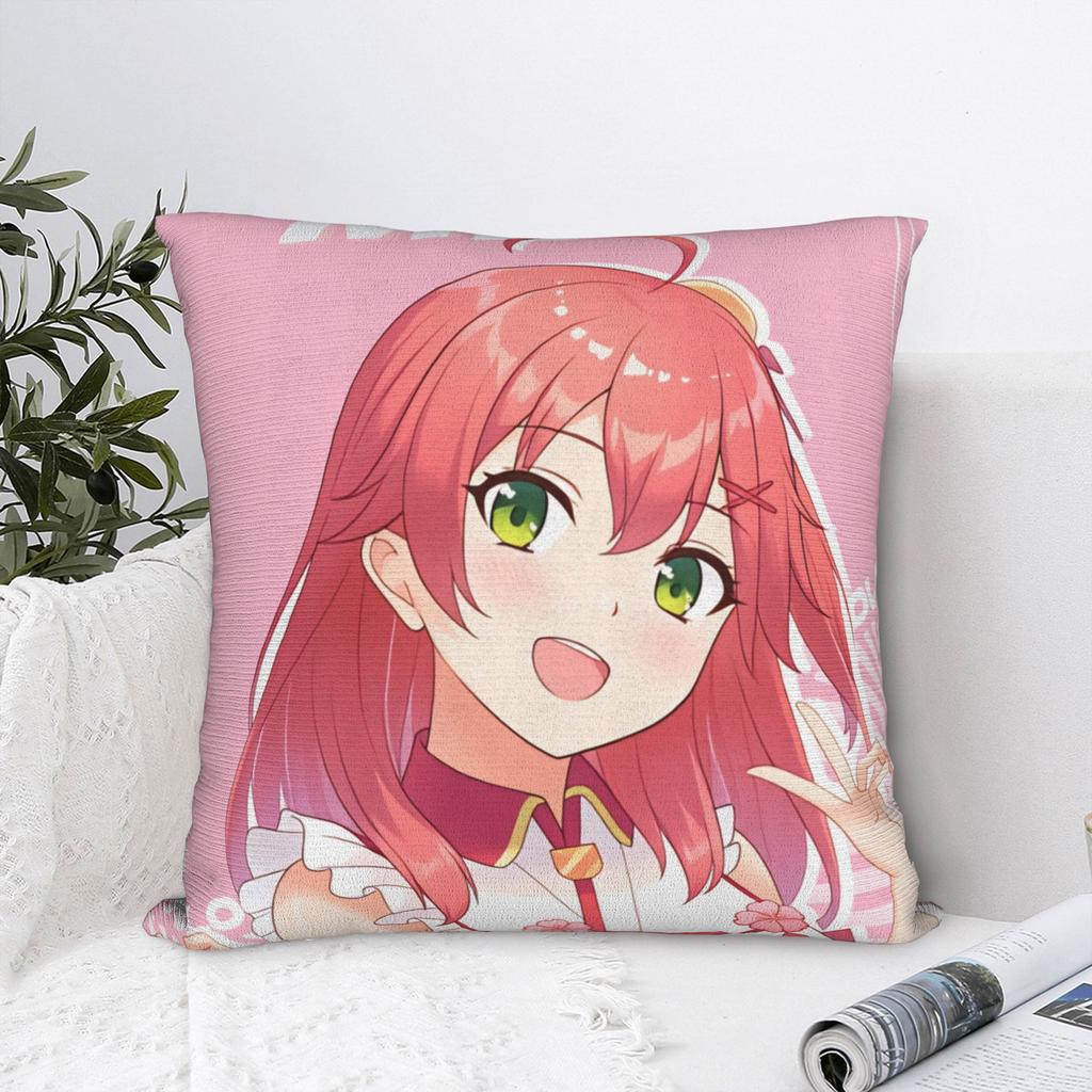 Hot Girl Kawaii Sakura Miko Pillow Cover Comfy Cushion Cover Funny Pillow Case For Living Room Sofa