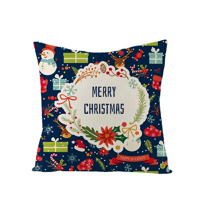 Cartoon Digital Printing Christmas Pillow Cover New Style Square Polyester Pillow Cover Cushion Cover