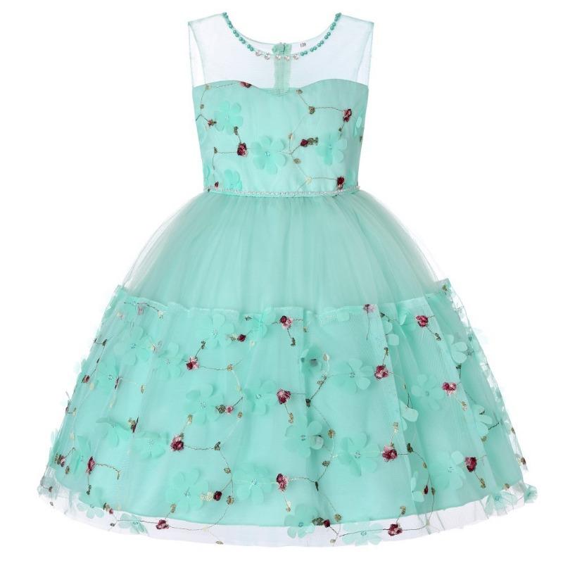 Girl S Little Sleeveless Flower Girl Princess Tutu Dress